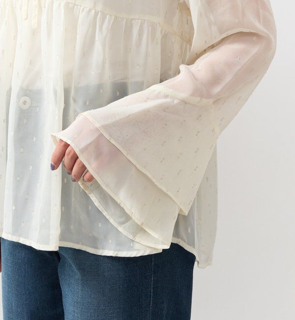  「《大人のふんわり涼しげスタイル》ラメドビースキッパーブラウス」|シャツ・ブラウス|