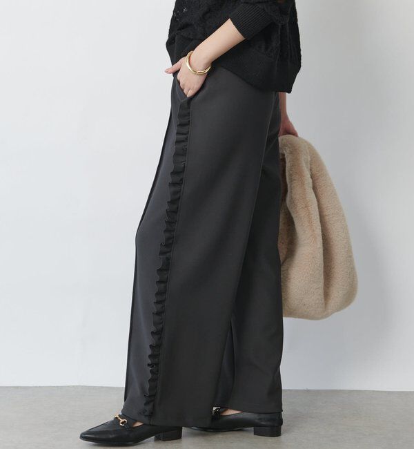  「《コーデのアクセントに◎》カットジョーゼットサイドフリルパンツ」|その他|