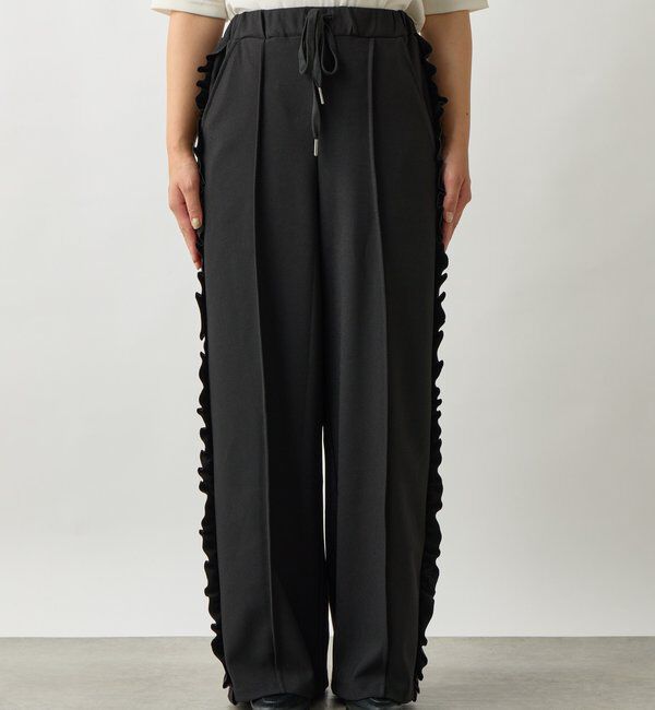  「《コーデのアクセントに◎》カットジョーゼットサイドフリルパンツ」|その他|