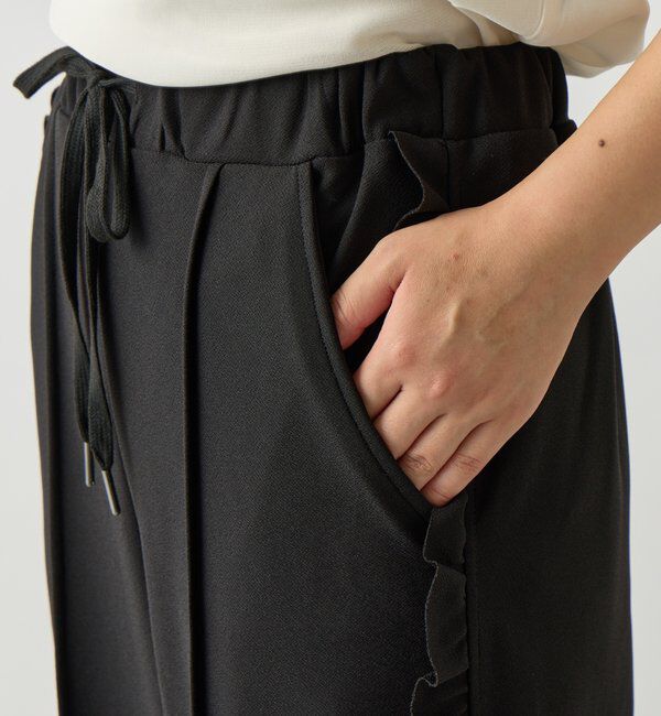  「《コーデのアクセントに◎》カットジョーゼットサイドフリルパンツ」|その他|