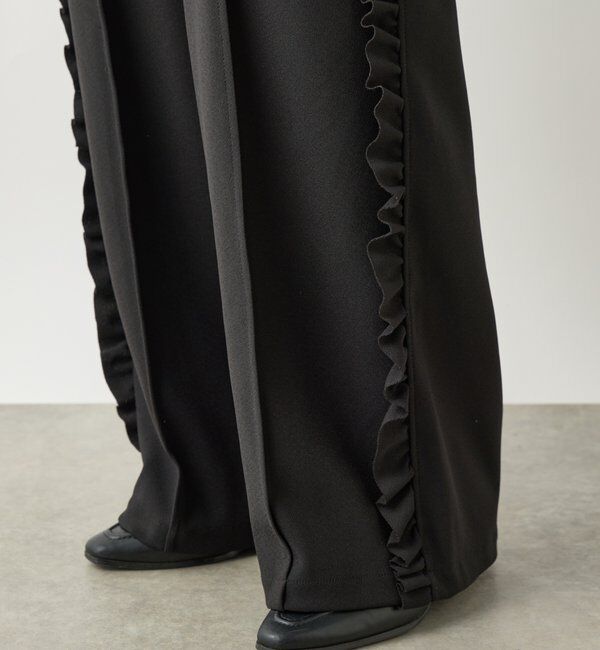  「《コーデのアクセントに◎》カットジョーゼットサイドフリルパンツ」|その他|