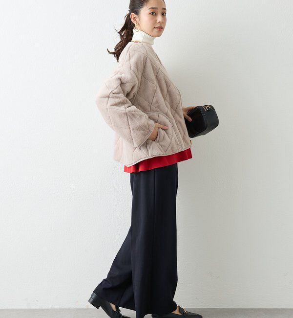  「《2WAY仕様◎》リバーシブルZIPファーキルトブルゾン」|その他|