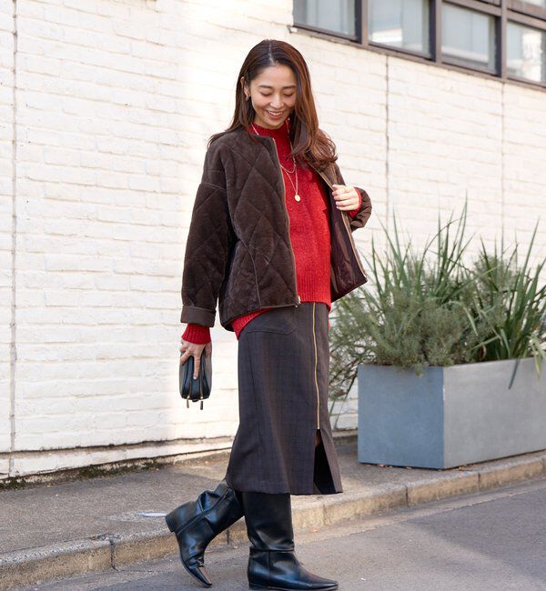  「《2WAY仕様◎》リバーシブルZIPファーキルトブルゾン」|その他|