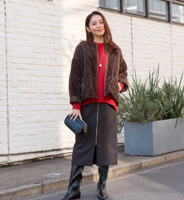  「《2WAY仕様◎》リバーシブルZIPファーキルトブルゾン」|その他|