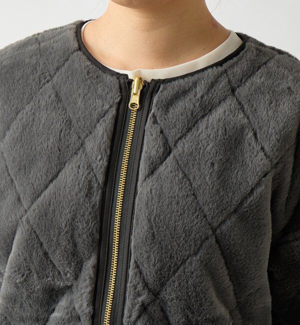  「《2WAY仕様◎》リバーシブルZIPファーキルトブルゾン」|その他|