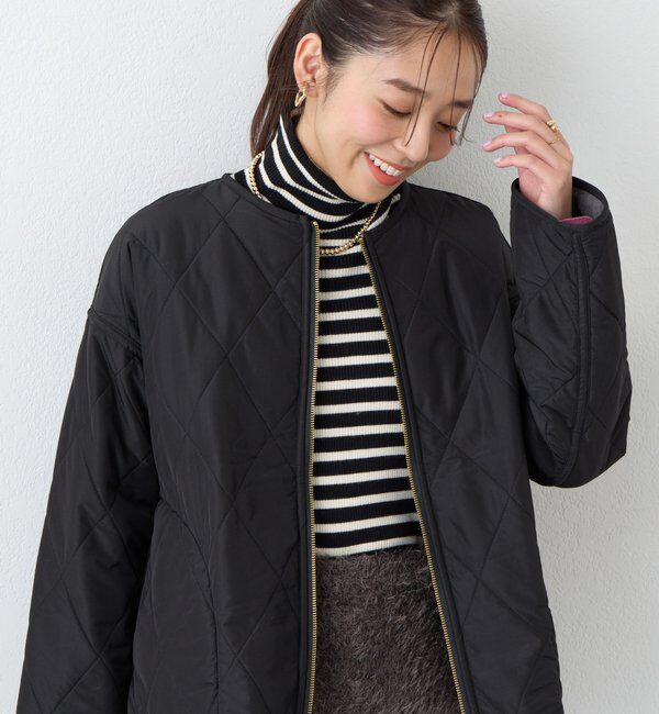  「《2WAY仕様◎》リバーシブルZIPファーキルトブルゾン」|その他|