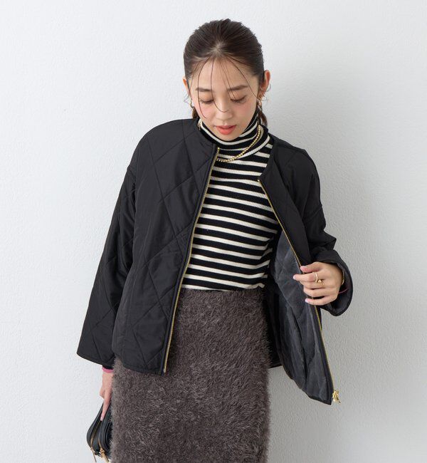  「《2WAY仕様◎》リバーシブルZIPファーキルトブルゾン」|その他|