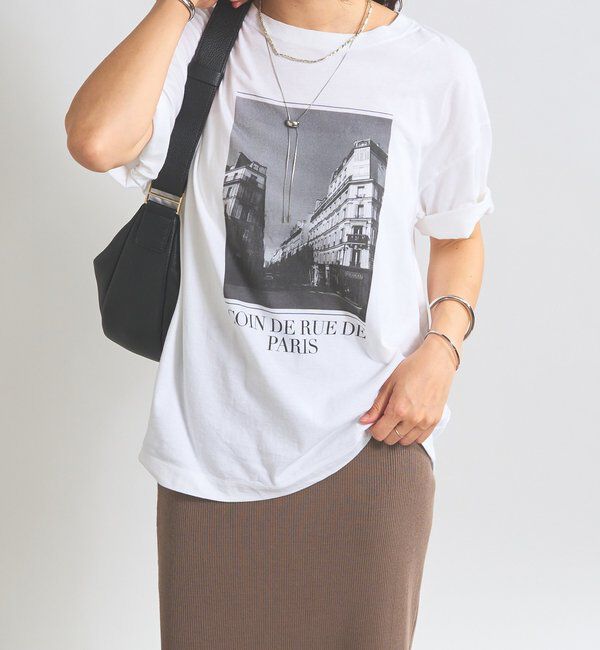  「予約【使い勝手抜群】PARISフォトT」|Tシャツ・カットソー|ホワイト