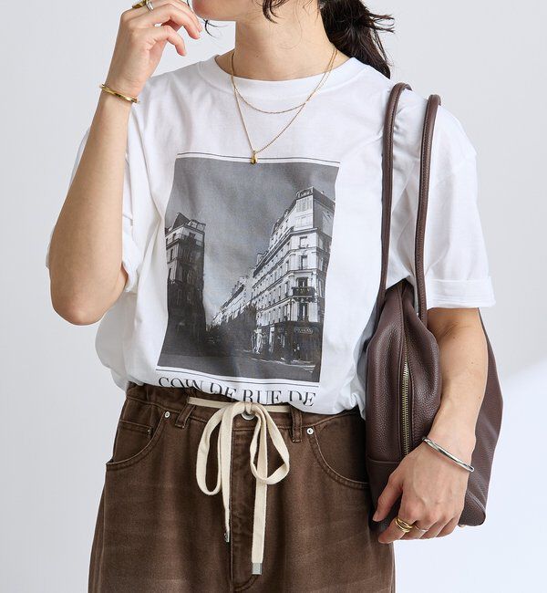  「予約【使い勝手抜群】PARISフォトT」|Tシャツ・カットソー|