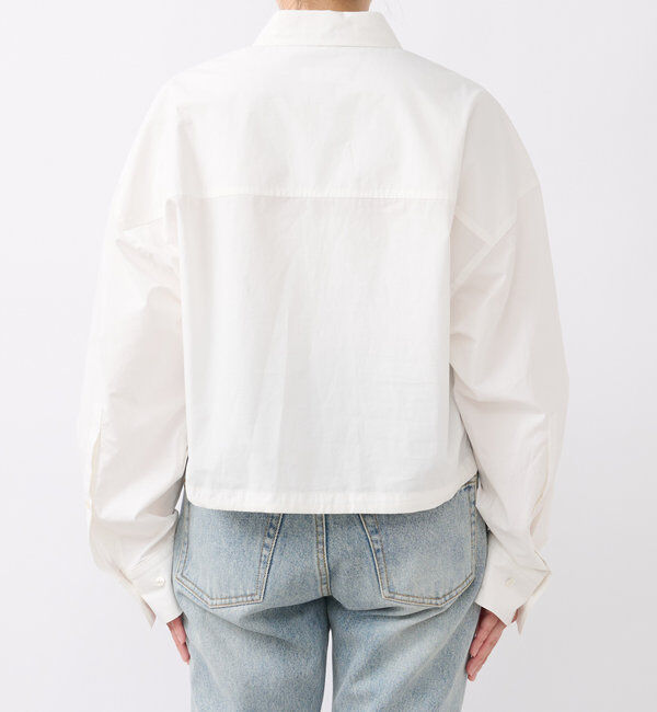  「【トレンドライクなデザイン】ロゴ刺繍ショートシャツ」|シャツ・ブラウス|