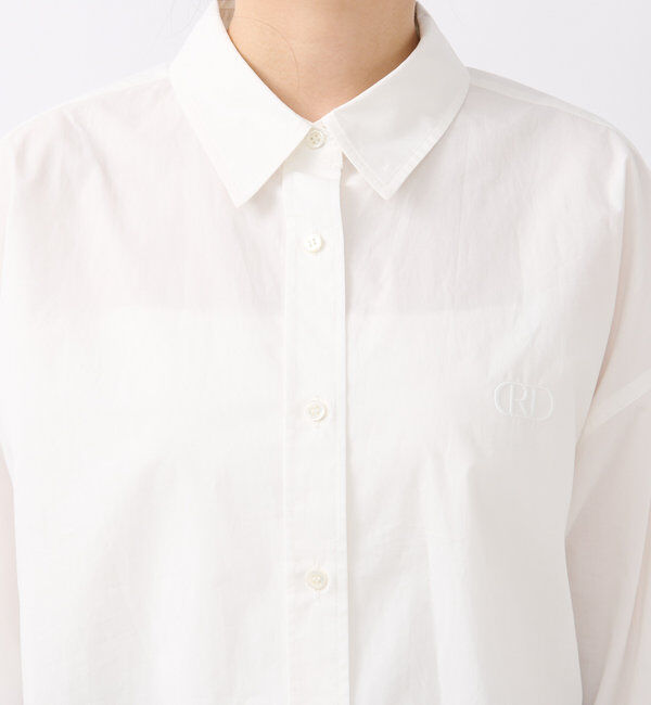  「【トレンドライクなデザイン】ロゴ刺繍ショートシャツ」|シャツ・ブラウス|