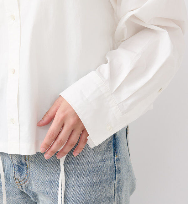  「【トレンドライクなデザイン】ロゴ刺繍ショートシャツ」|シャツ・ブラウス|