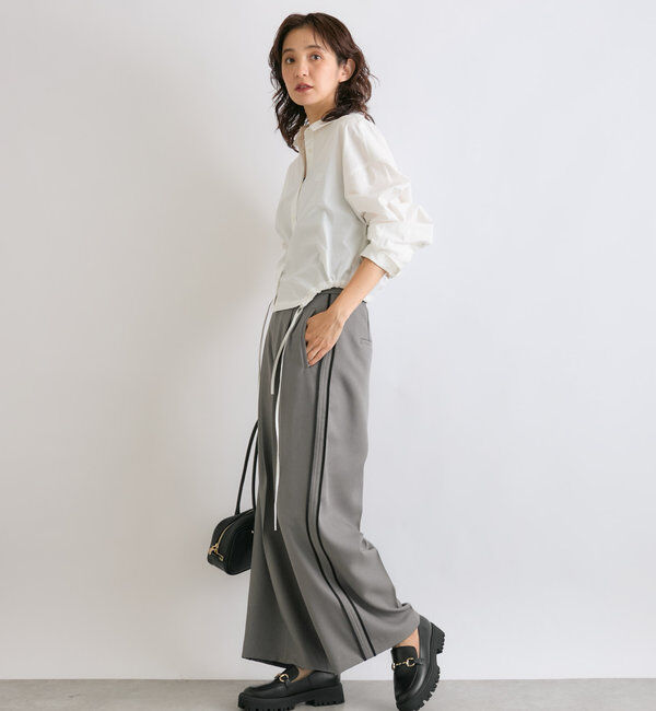  「【トレンドライクなデザイン】ロゴ刺繍ショートシャツ」|シャツ・ブラウス|