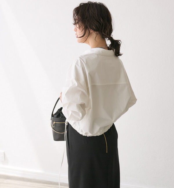  「【トレンドライクなデザイン】ロゴ刺繍ショートシャツ」|シャツ・ブラウス|