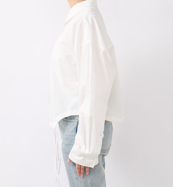  「【トレンドライクなデザイン】ロゴ刺繍ショートシャツ」|シャツ・ブラウス|