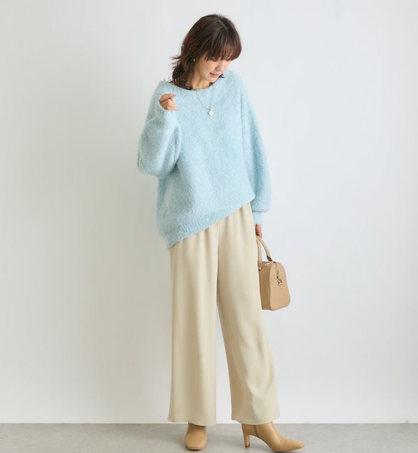  「【ゆったり感が可愛い】ブークレボリュームスリーブニット」|ニット・セーター|