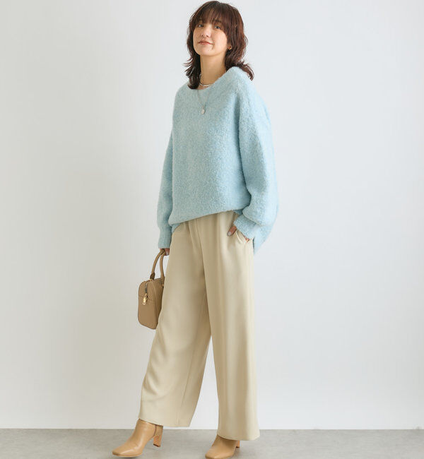  「【ゆったり感が可愛い】ブークレボリュームスリーブニット」|ニット・セーター|