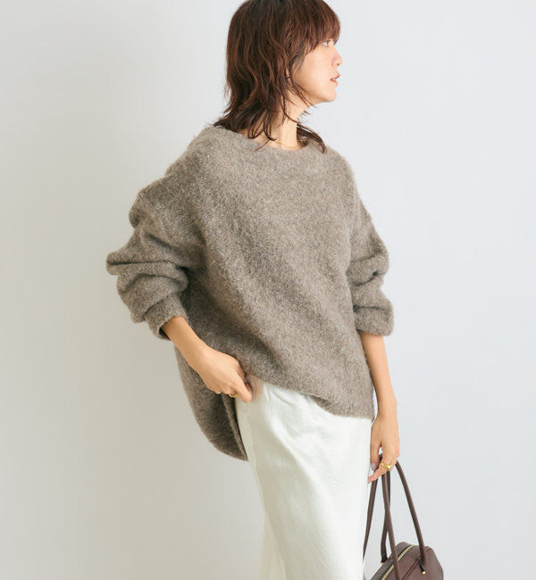  「【ゆったり感が可愛い】ブークレボリュームスリーブニット」|ニット・セーター|