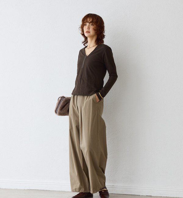  「【接触冷感】ディープVカットソー」|Tシャツ・カットソー|