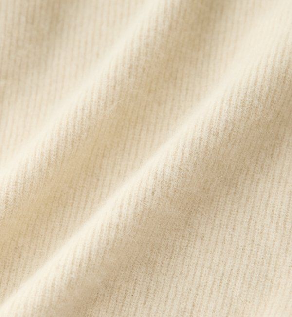  「【抜け感シルエット】ヘアリーウール片畦Vネックニット」|ニット・セーター|