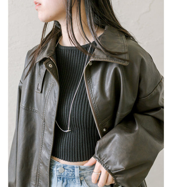  「【3色展開】フェイクレザージャケット」|その他|