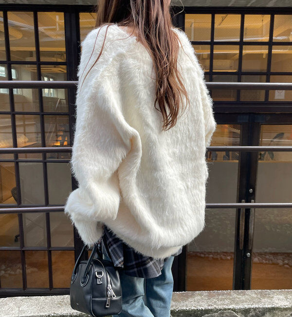  「[mline]シャギーロングカーディガン」|カーディガン|