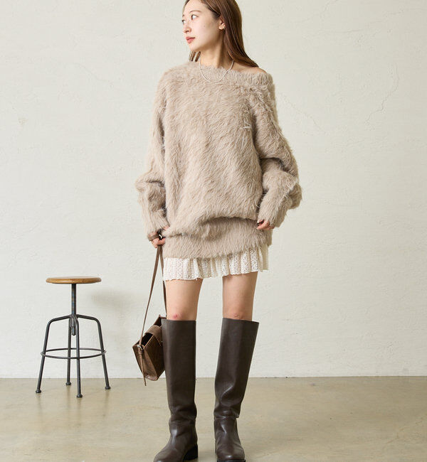  「[mline]シャギーロングカーディガン」|カーディガン|