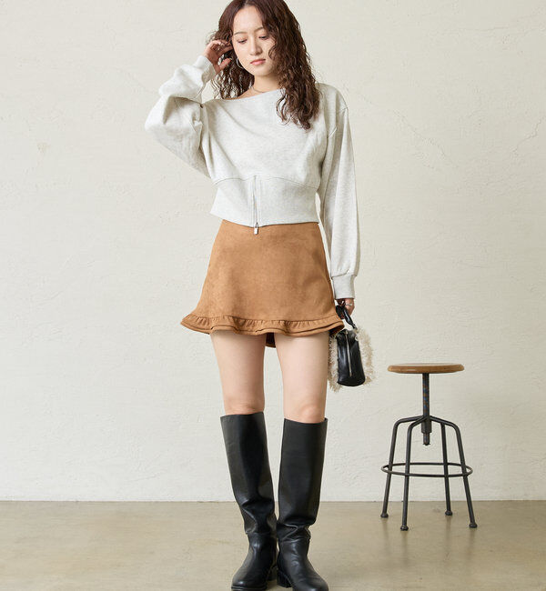  「[mline]ZIPオフショルロゴスウェット」|Tシャツ・カットソー|