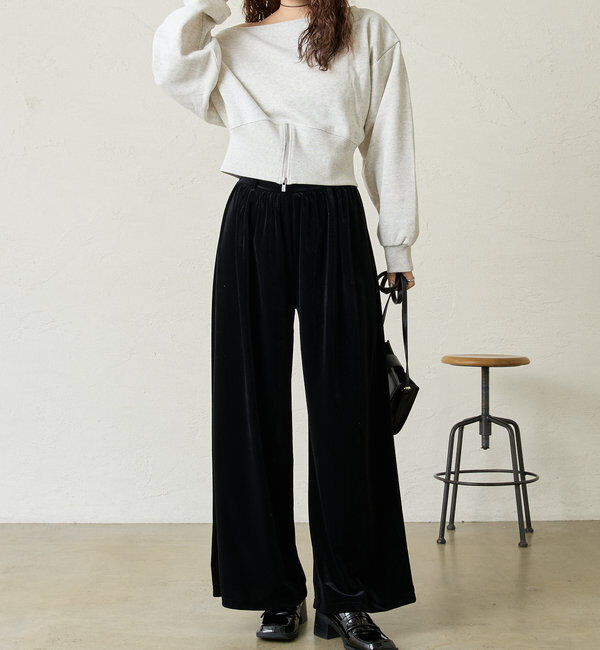  「[mline]ZIPオフショルロゴスウェット」|Tシャツ・カットソー|