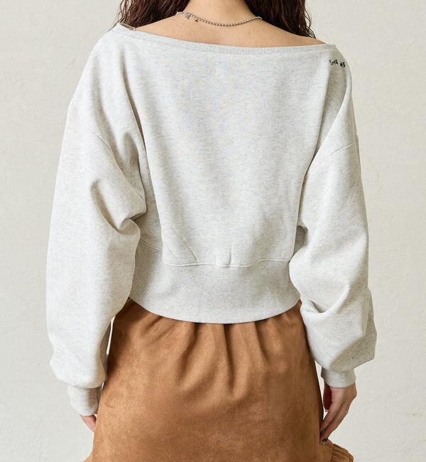  「[mline]ZIPオフショルロゴスウェット」|Tシャツ・カットソー|