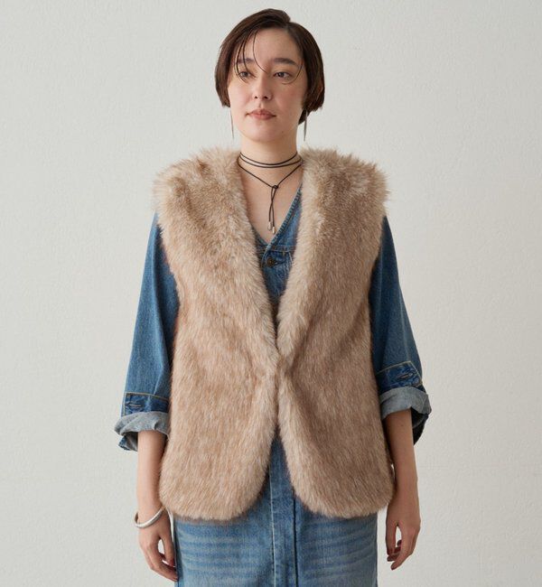  「フェイクファーベスト」|ベスト・ジレ|
