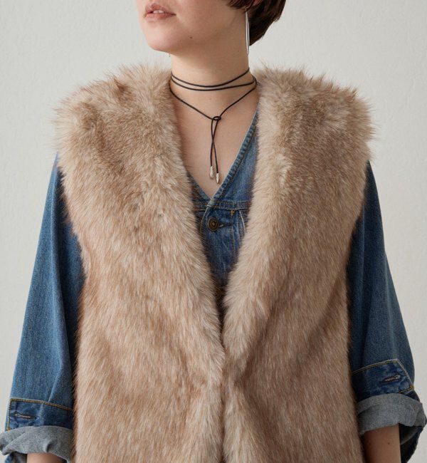  「フェイクファーベスト」|ベスト・ジレ|