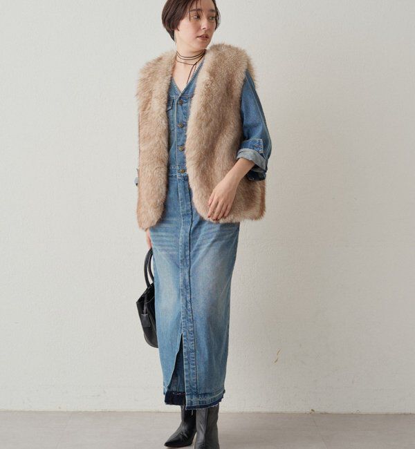  「フェイクファーベスト」|ベスト・ジレ|