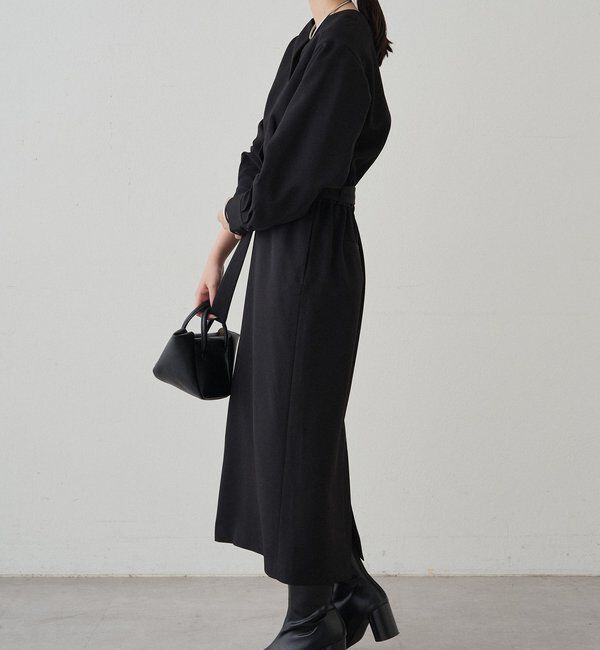  「タックVベルトワンピース」|ワンピース|