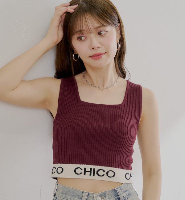  「【WEB限定/REVIVAL】裾ロゴクロップドタンクトップ」|キャミソール|