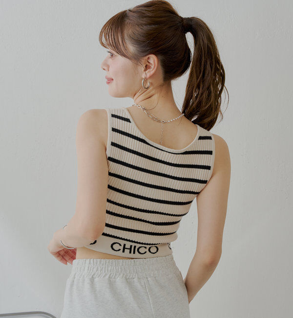  「【WEB限定/REVIVAL】裾ロゴクロップドタンクトップ」|キャミソール|