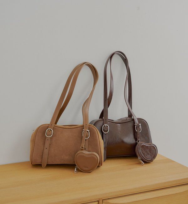  「ハートポーチ付ウェーブボストンバッグ」|ボストンバッグ|