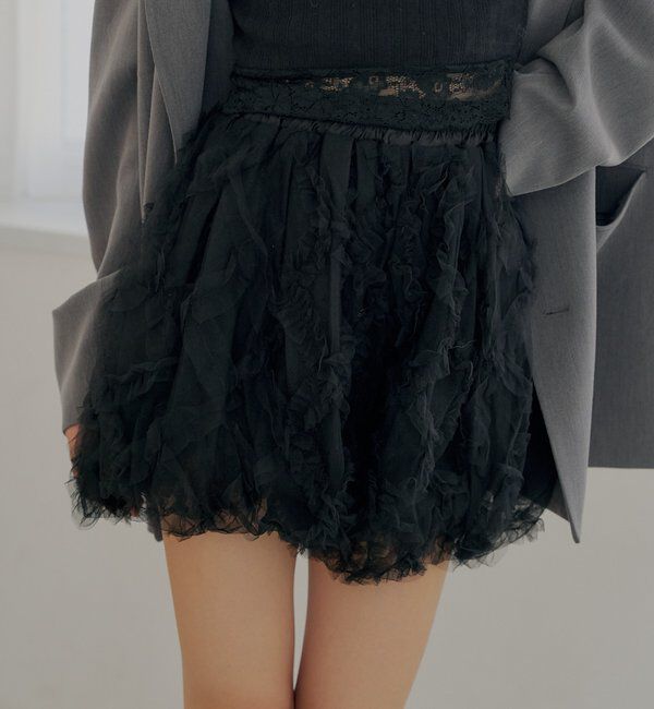  「チュールティアードバルーンショートパンツ」|チノ|