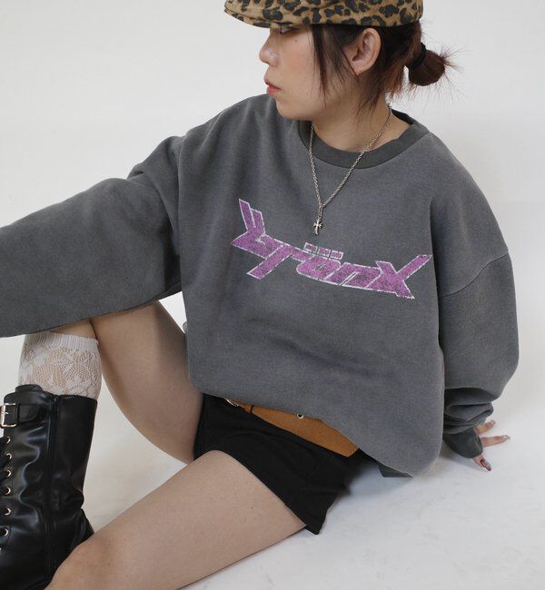  「【UNISEX/ユニセックス】BRONXヴィンテージスウェットクルー」|Tシャツ・カットソー|チャコールグレー