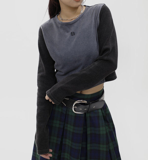  「【SLOPPY/スロッピー】リブ切り替えトップス」|Tシャツ・カットソー|ブルーその他1