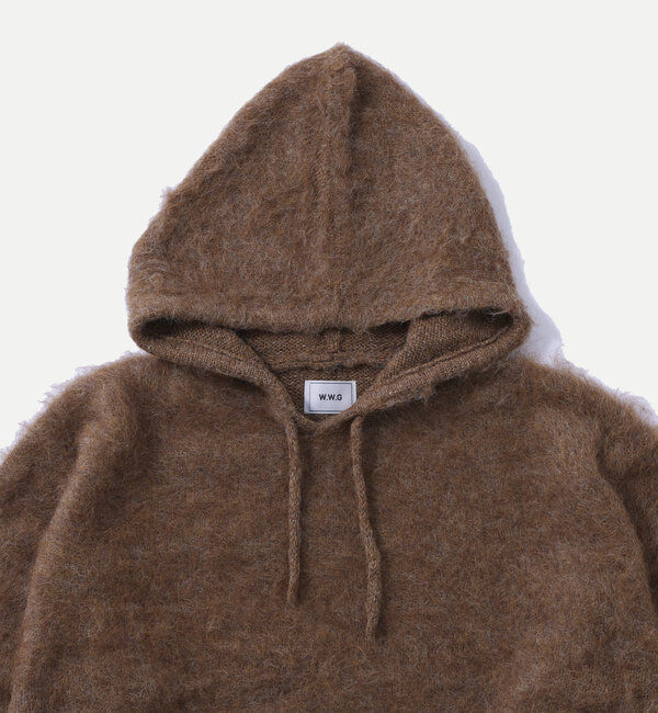  「【WEB限定】モヘアライクニットパーカー」|パーカー|