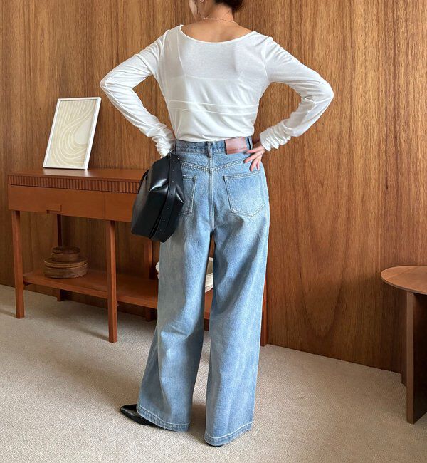  「【WEB限定】深VネックロンT」|Tシャツ・カットソー|