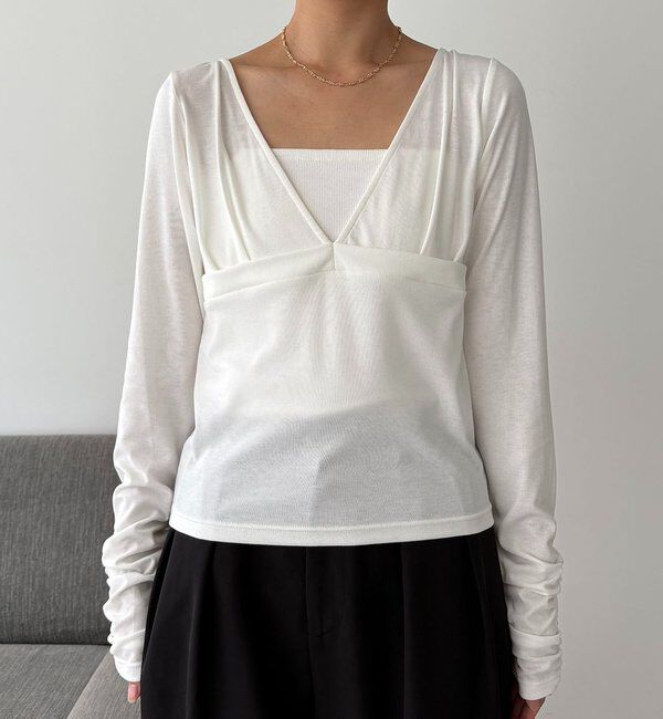  「【WEB限定】深VネックロンT」|Tシャツ・カットソー|