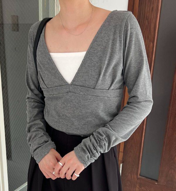  「【WEB限定】深VネックロンT」|Tシャツ・カットソー|