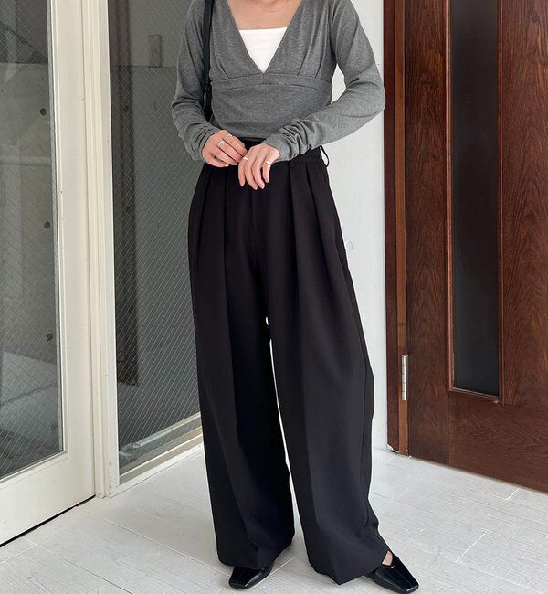  「【WEB限定】深VネックロンT」|Tシャツ・カットソー|