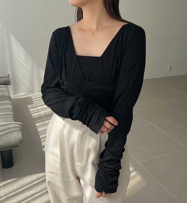  「【WEB限定】深VネックロンT」|Tシャツ・カットソー|