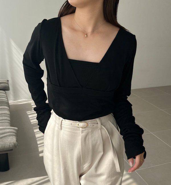  「【WEB限定】深VネックロンT」|Tシャツ・カットソー|