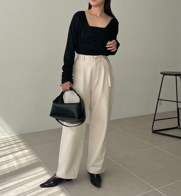  「【WEB限定】深VネックロンT」|Tシャツ・カットソー|