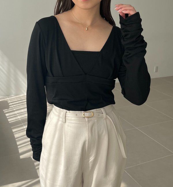  「【WEB限定】深VネックロンT」|Tシャツ・カットソー|