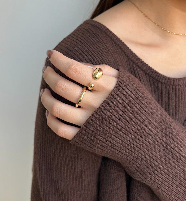  「〈GOLDY/ゴールディ〉2SETぷっくりリング」|リング|ゴールド